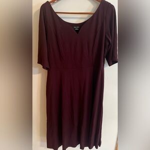City Chic Plus Size Maroon Dress (Size 22)